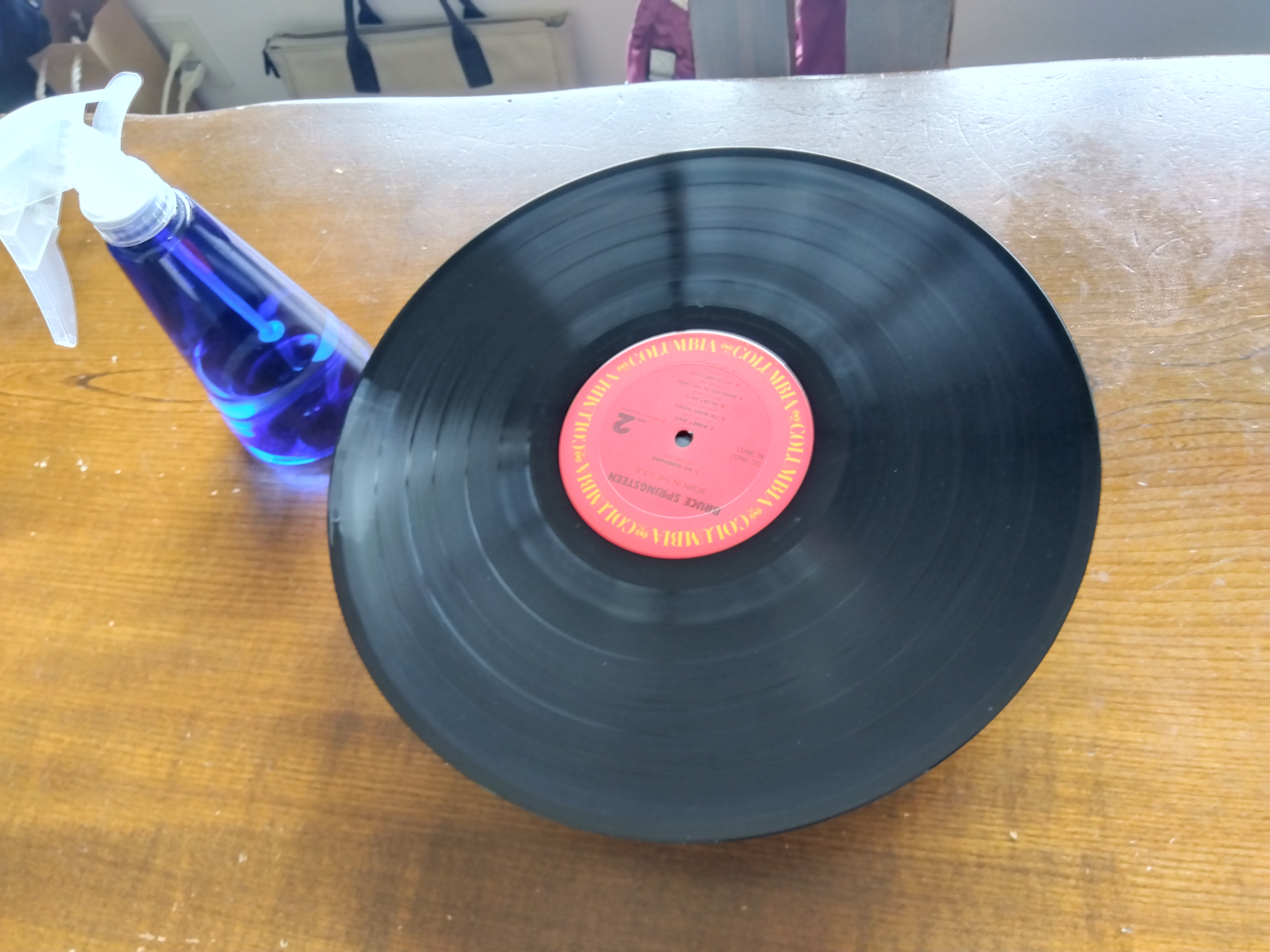 アナログレコード乾燥中